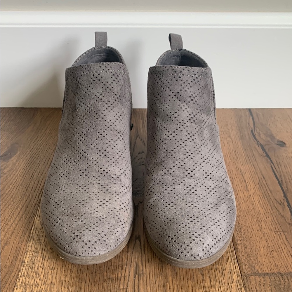 Dr. Scholl's Gray Ankle Booties with Perforated Design - Picture 2 of 6